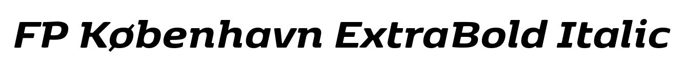 FP København ExtraBold Italic